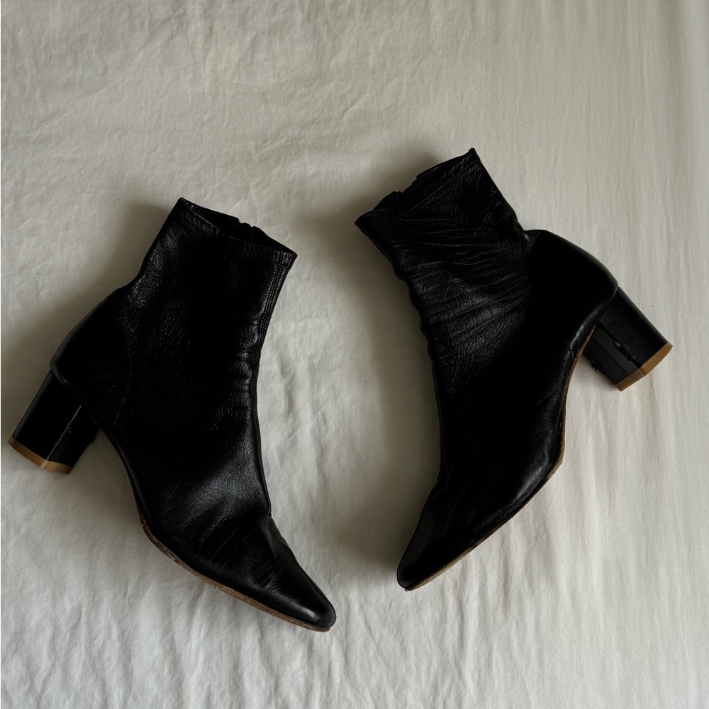 By Far Sofia Black Leather Boots